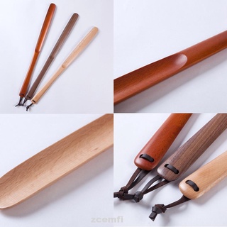 Practical Hotel Accessories Wooden Long Handle Lifter Aid Tool Shoe Horn