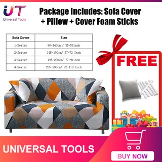 Sofa Cover Set of 3 Universal Elastic Non-slip Sofa Protector