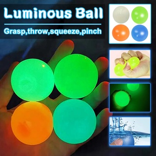 stress ball♟☽(Ready Stock) Luminous Sticky Squash Stress Relief Ceiling Ball Decompression Toy Targe