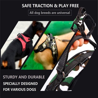 Reflective Dog Harness Adjustable Collar Leash Dog Leads Pet chest harness (8)