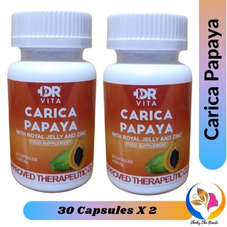 Twin Pack Carica Papaya with royal jelly and zinc