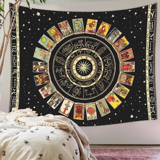 sour Tarot Card Tablecloth Sun And Moon Divination Altar Cloth Board Games Card Pad Psychedelic Wall Decor Tarot Tapestry (5)