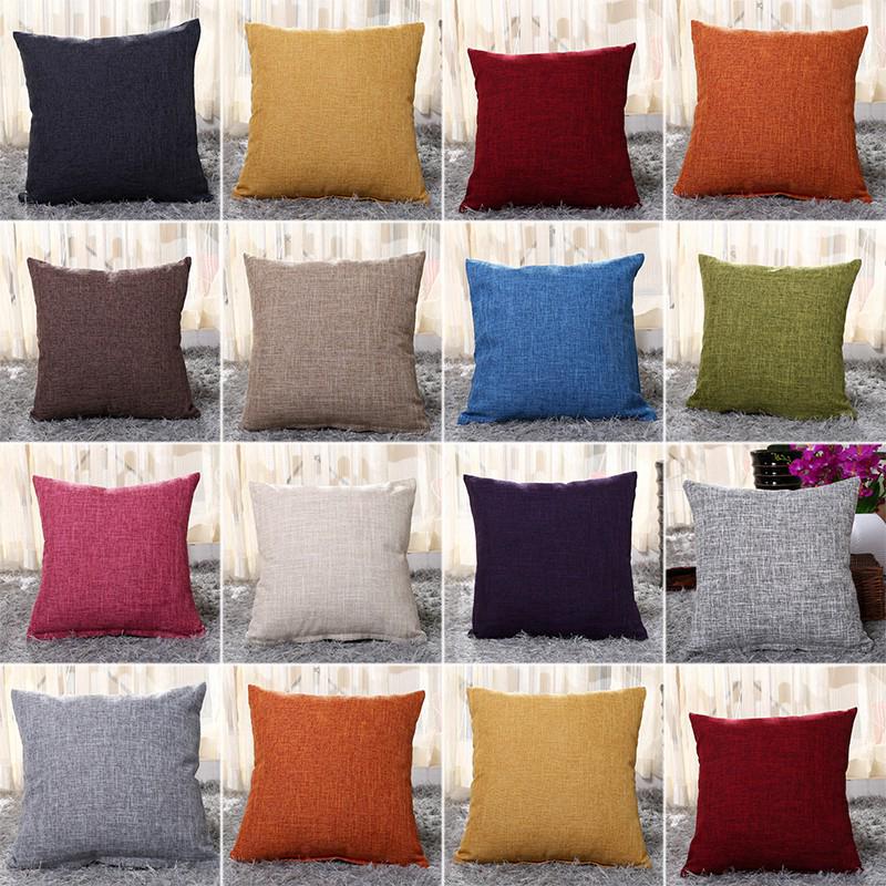 WYL 45X45cm Linen Throw Pillowcase Home Decor Cushion Cover Pillow Cover