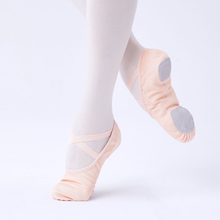 Girls Canvas Dance Practice Shoes Kids Teenager Soft Sole Elastic Ballet Shoes Adult Ballet Slippers