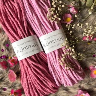 Macrame Pink Cotton Rope 4mm twits