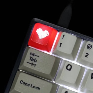 1st Street Light Keycap Red Heart Keycap Mechanical Keyboard Keycap