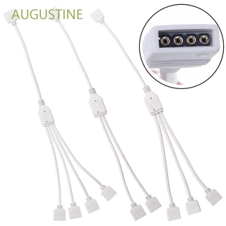 AUGUSTINE LED Strip Accessory 4 Pin Splitter Cable 1to2 1to3 1to4 RGB Connector 4Pin RGB Splitter LED Strip Connector White Female Connector for 5050 3528 4pin needle LED Strip Adapter RGB Extension Cable