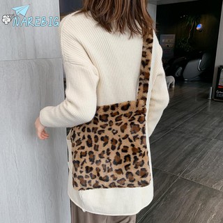 ♡My Fashion♡ Fashion Leopard Crossbody Handbag Women Plush Casual Shoulder Messenger Bag (9)