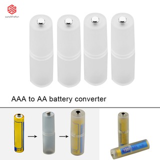 4pcs AAA to AA Size Battery Converter Adapter Batteries Holder Durable Case Switcher