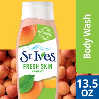 St. Ives Fresh Skin Apricot Exfoliating Body Wash 100 Percent Natural Exfoliant 13.5oz (1)