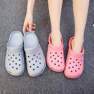 ☽❐Summer men s and women s hole shoes new ventilated slippers non-slip couple sandals drifting beach