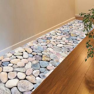 Bathroom Waterproof Tile Stone Road Stickers PVC Geometric Pattern Home Self-adhesive 3d Solid Floor Decoration