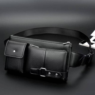 High leather belt bag body bag