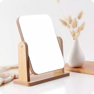 Wooden Minimalist Desk Mirror Nordic Style