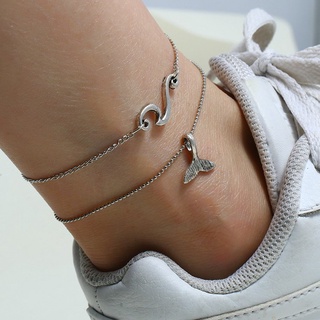 KEK Multi-layer Anklet Fashion Exquisite Fish Tail Ankle Bracelet High Quality (4)