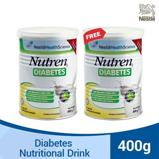 Groceries NUTREN Diabetes Vanilla Powdered Nutritional Formula 400g with Free 400g