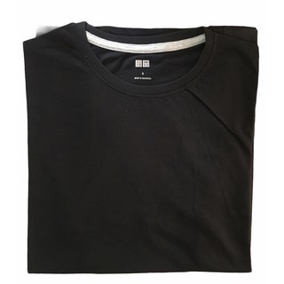 Uniqlo Plain T-Shirt Overrun Black, Navy & Powder Blue, Dark Gray, & Light Gray with Blue Lining