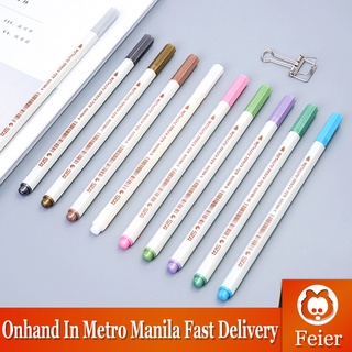 【Ready stock】10colors Metal Pen Hard Pen Paint Pen Color DIY Photo Album Pen Graffiti Pen