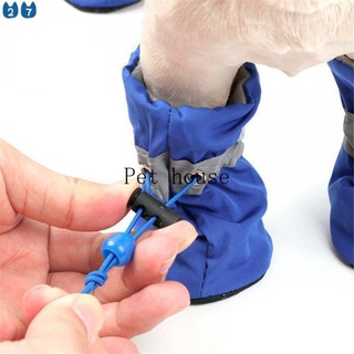 【Ready Stock】▫Pet Supplies 『27 Pets』4Pcs Dog Boots Shoes Anti Slip Waterproof Puppy Rain Cat Socks S