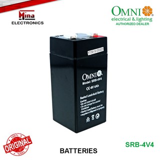 battery ➳OMNI SRB-4V4 Sealed Lead Acid Battery 4v 4Ah❆