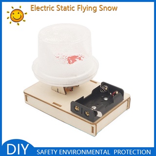Electric Static Flying Snow DIY Souptoys Science Material Package Wooden Model Building Block Kits