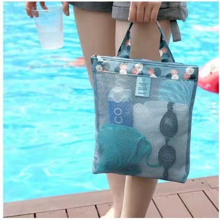 CYY Fashion and popular Korean women high-quality mesh one-shoulder portable beach bag