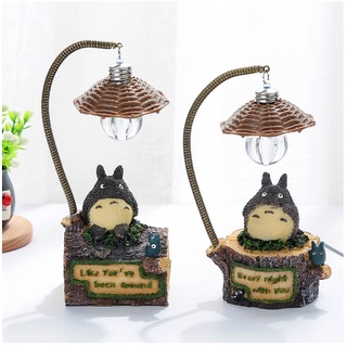 Cartoon Totoro Design LED Night Light Lamp Resin Home Display Model Mold Decor