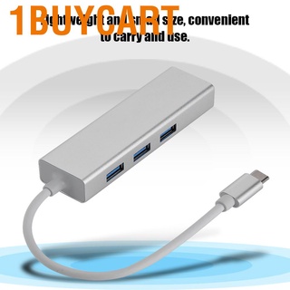 USB 3.0 HUB Type C to RJ45 Ethernet Gigabit LAN 3 Ports USB Adapter
