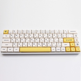 ↂ☄❈Honey Milk Theme Keycaps Japanese Sublimation PBT Keyboard Keycap XDA Profile 137 Key Milk White (1)
