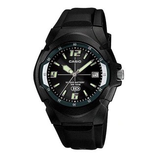 Casio Enticer MW-600F-1AVDF Black Resin Strap Analog Men's Watch