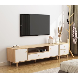TV Cabinet 12 (Maple with White)