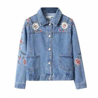 jacket maong w/ embroids #181