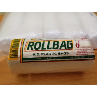 HD Plastic Roll Bag _ 20x30 inches
