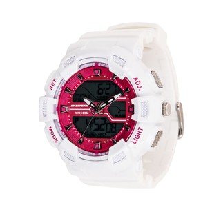 Skechers Time Womens Photon Analog & Digital Watch (White Pink)