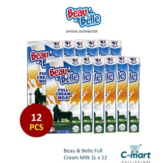 Beau & Belle Full Cream Milk 1L x 12 [UHT Milk - Fresh Milk] (1)