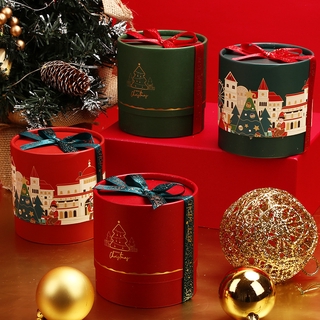 Christmas Apple Packaging Box Christmas Eve Round Christmas Gift Box Gift Packagings (1)
