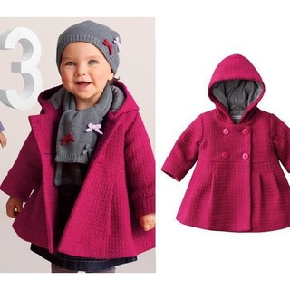 hilittlekids New Baby Toddler Girl Autumn Winter Horn Button Hooded Pea Coat HPGG