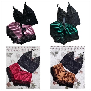 ¤⊕☈JYPH 2PCS Womens Lace Sleepwear Lingerie Set joie