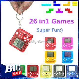 Konsol Game Tetris Mini Portable dengan Layar LCD + Gantungan Kunci untuk Edukasi Anak
