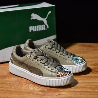 100% Original Puma Suede Hyper Platform Gold Sneaker Shoes