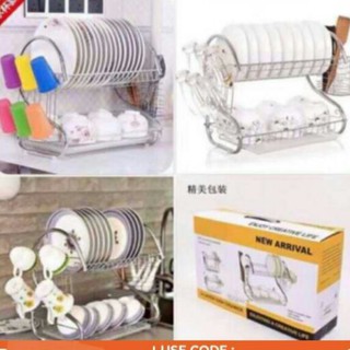 2 LAYER DISH DRAINER KITCHEN RACK GOOD PRODUCT