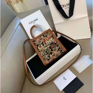 Celine Sling Tote Bag Handbag Crossbody Messenger Bag Shopping Large Capacity Embroidery Bag