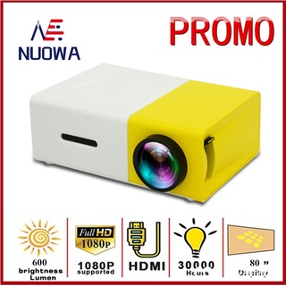 Nuowa Video Projector / Home Theater System YG300 1080P with HDMI/AV/USB/SD Card Interface 600 Lumen
