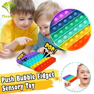 Foxmind Pop Bubble Sensory Fidget Pop It Color push bubble gadget sensory toy Mainan Kanak Kanak Autism Stress Relief Anti Anxiety Silent Classroom