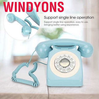 [Ready Stock] Windyons Portable Vintage Retro Landline Phone Desktop Corded Telephone for Home office (1)