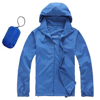 Men Women Quick Dry Hiking Jacket Waterproof UPF30 Sun & UV Protection Coat black (5)
