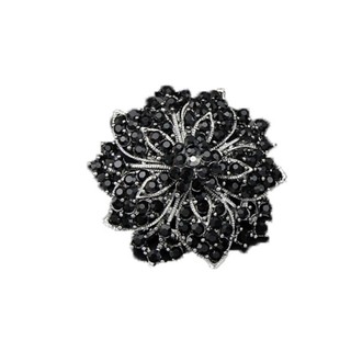 <Wholesale>Wedding Bouquet Silver Charm Rhinestone Crystal Flower Pin Brooch (8)