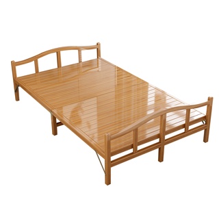 Home living spot goods Folding single person siesta bed bamboo bed double simple bamboo bamboo board bed marching economical escort small bed cool bed