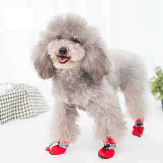 4Pcs Dog Boots Shoes Anti Slip Waterproof Cat Suppile S/M/L/XL (9)