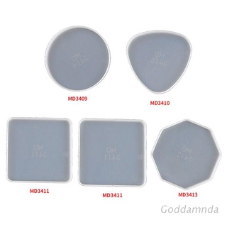 GODD Irregular Coasters Epoxy Resin Mold Silicone Tray Fluids Artist Mold Tea Mat Make Your Own Tray Coaster Resin Mold Kit